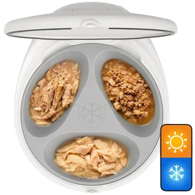 Image de Distributeur automatique de nourriture pour animaux, contrôle WiFi, fraîcheur 24 heures, BLANC