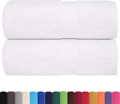 Produktbild von vidaXL Gästetücher FROGN 2 Stk. Weiß 30x50 cm 360 g/m²