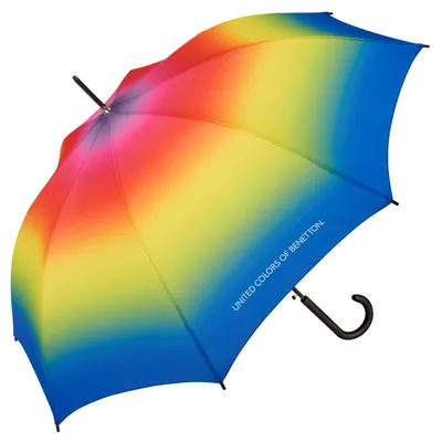 Produktbild von Benetton Regenschirm Damen Stockschirm Automatik Farbverlauf