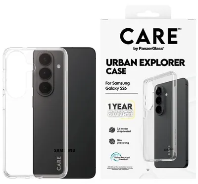 Obrázek produktu pro PanzerGlass CARE™ by ® Urban Explorer Case Transparent Samsung Galaxy S26, Obal, Samsung, Samsung - Galaxy S26, Průhledná