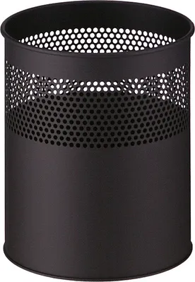 Produktbild von Halbperforierter Papierkorb 15 Liter - Schwarz