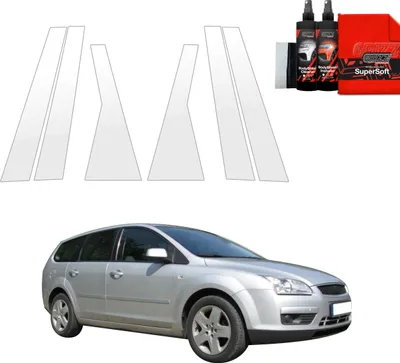 Produktbild von 6in1 Schutzfolie für A-B-C-Säule - Ford Focus Mk2 Kombi (2004-2007) Grizz Protector