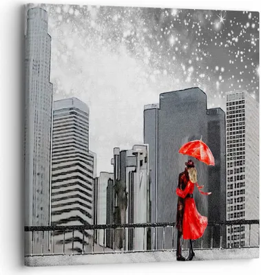Produktbild von Bild auf Leinwand - Leinwandbild - Stadt Haus Straße - 30x30cm - Wand Bild - Wanddeko - Wandbilder - Leinwanddruck - Bilder - Kunstdruck - Wanddekoration - Leinwand bilder - Wandkunst - AC30x30-3948