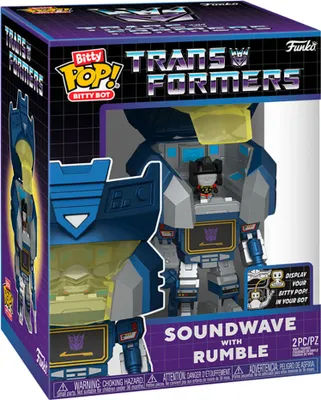 Immagine prodotto di Funko Pop! Bitty Bots - Transformers Soundwave z figurką Rumble winylowa figurka