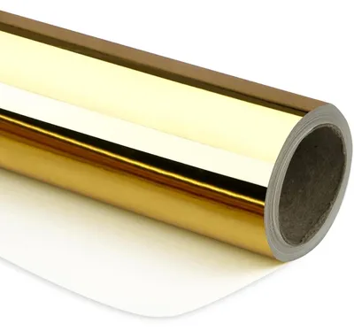 Productafbeelding van Goudkleurig metallic cadeaupapier, 44,5 cm x 10 meter