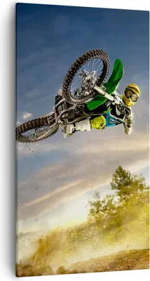 Produktbild von Bild auf Leinwand - Leinwandbild - Motorrad Extrem Spaß Wettbewerbe - 55x100cm - Wand Bild - Wanddeko - Leinwanddruck - Bilder - Kunstdruck - Leinwand bilder - Wandkunst - PA55x100-2854