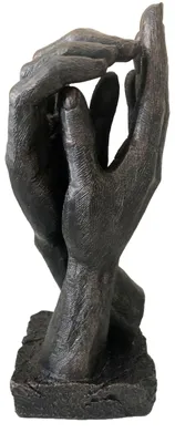 Bronzene Hände Skulptur Hochzeitsantrag 26 cm 830 g