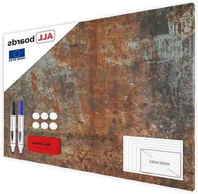 Zdjęcie produktu dla Metalowa tablica magnetyczna – 60 x 40 cm – w stylu rustykalnym – magnetyczna