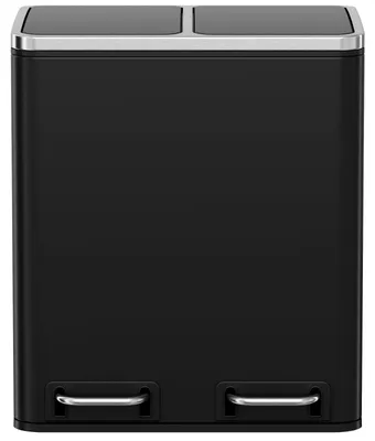 Produktbild von Clevich Mülleimer Küche 2 x 15 Liter, Mülltrennsystem 2 Fächer 30L,Schwarz