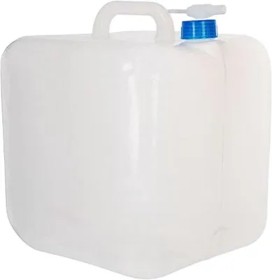 Produktbild von Wasserbeutel Faltbar - Trinkwasserbehälter - Outdoor Camping - Mit verstellbarem Wasserhahn - 10 Liter Kapazität - Transparent