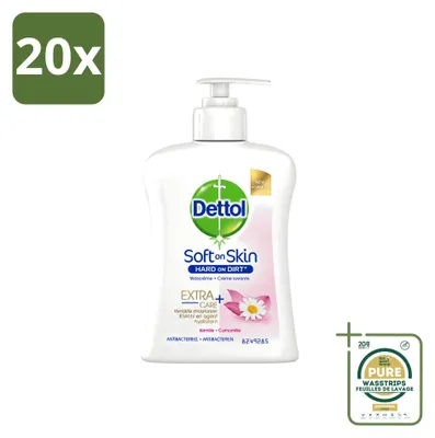 Produktbild von 20 x Dettol Antibakterielle Handseife - Feuchtigkeitsspendend Kamille - 250 ml - Vorratspackung - 20 Stücke