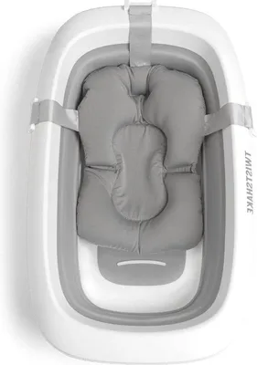 Produktbild von Babybadkussen für Neugeborene - Weiches Antislip Duschkissen - Faltbar - Schwimmend Luftkissen - Baby 0 Monate+ - Beige