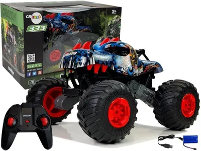 Image de Voiture de terrain télécommandée dinosaure avec grandes roues 2,4 g