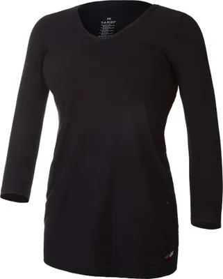 Produktbild von Damen T-Shirt plissiert 3/4 Ärmel dünn Outlast® - Schwarz, L