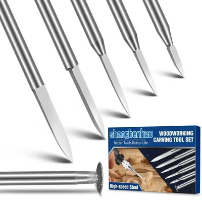Productafbeelding van Mini-houtsnijgereedschap voor multitools, 5 graveerboren en diamantslijpbor
