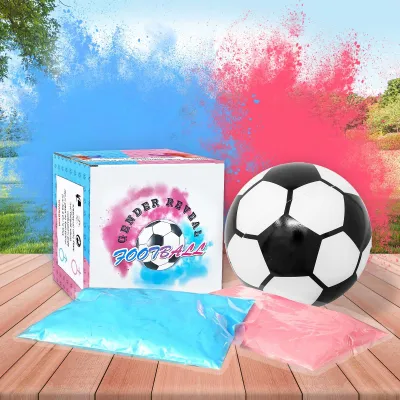 Produktbild von Gender Reveal Fußball - Mit farbigem Pulver zur Geschlechtsenthüllung - Für Baby Shower Partys - 1 Stück