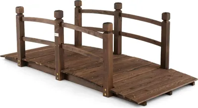 Immagine prodotto di Ponte da giardino - Ponte da laghetto in legno - 171,5 x 75,5 x 58 cm - Con ringhiera - Decorativo - Marrone