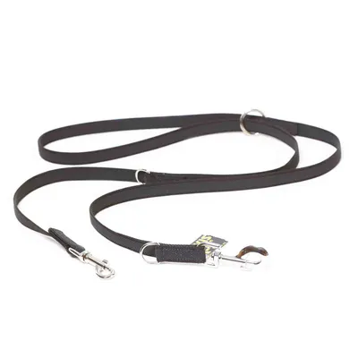 Produktbild von Julius-K9 Leine Super Grip, doppelt verstellbar, schwarz/grau