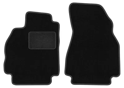 Produktbild von Velours-Fußmatten Vorne für Renault Megane II 2002-2008 (Schrägheck) – 2-tlg, Schwarz, passgenau – Wielganizator LUX