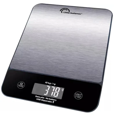 Image de 10kg/1g.chgt Usb.genius Inox. - Little Balance
