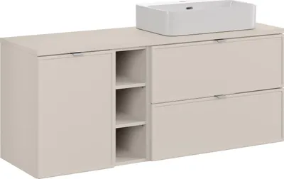 Immagine prodotto di Elegante Set Da Bagno In Cashmere Opaco Con Lavabo Da Appoggio 140 Cm
