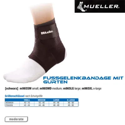Produktbild von MUELLER Fußgelenkbandage mit Gurten - M -- 1 Stck