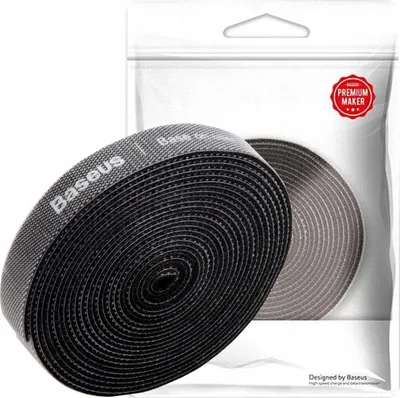 Immagine prodotto di Baseus Rainbow Circle - Cinghie in velcro 3M - Organizzatore di cavi (nero)