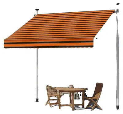 Image de Tringle à linge rétractable, largeur 200 cm, résistante à l'eau, facile à installer, à manivelle, idéale pour terrasse/balcon