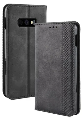 Produktbild von Mobigear Sensation Schutzhülle für Samsung Galaxy S10e – Klapphülle/Etui mit Geldbörsenfunktion – Schwarz
