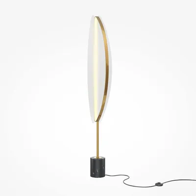 Produktbild von LED Stehlampe Aluminium dimmbar 158 cm hoch in Messing 3000 K warmweißes Licht 1980 lm Modern Stehleuchte