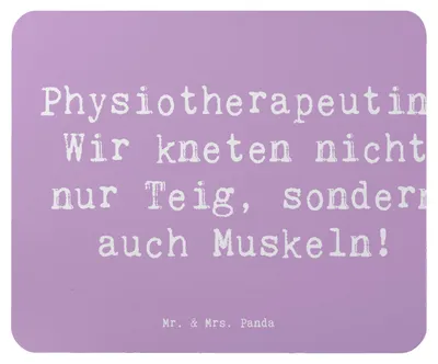 Produktbild von Mr. & Mrs. Panda Mousepad Spruch Physiotherapeutin Humor - Lavendeltraum - Geschenk, Lebensqualität, personalisierte Geschenke, Berufsalltag, physiotherapeutische Arbeit
