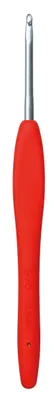 Produktbild von Clover CL1052, Häkelnadel aus Aluminium Griff aus Elastomer, Orangen, 3, Rot