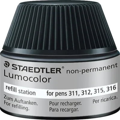 Produktbild von Nachfülltinte Lumocolor nonpermanent schwarz Packung mit 4 Stück