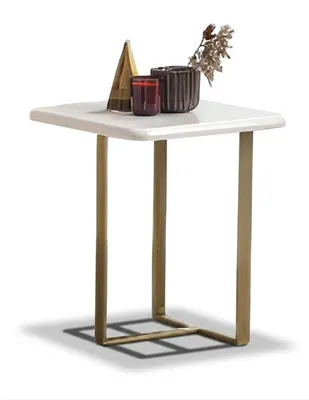 Obrázok produktu pre Dizajnový odkladací stolík v modernom štýle, drevo, hnedá farba, moderný a elegantný.