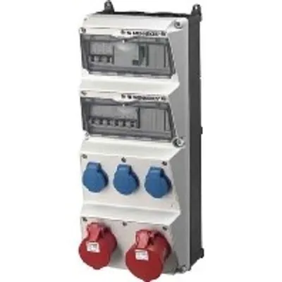 Obrázek produktu pro MENNEKES 940006, Typ F, 5P, Šrouby, Modrá, Šedá, Červená, Bílá, Plast, IP44