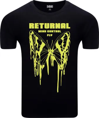 Produktbild von Diarbo Herren T-Shirt mit Abstraktem Druck Rückgabe Schwarz Gr.L