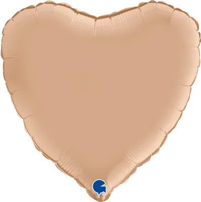 Produktbild von Folienballon - Satin Beige Herz 46 cm, Grabo