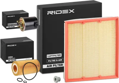 Produktbild von RIDEX Filterset Inspektionspaket Filtersatz passend für MERCEDES-BENZ SPRINTER 3-t Kasten (903) SPRINTER 3-t Bus (903) SPRINTER 2-t Kasten (901, 902)