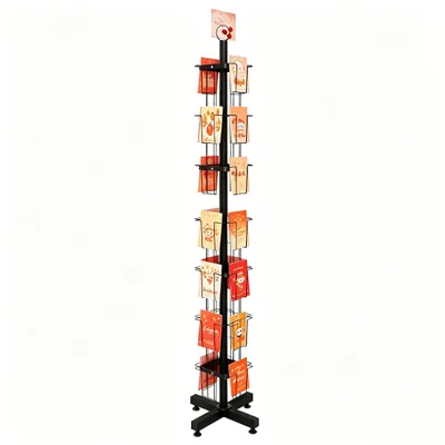 Immagine prodotto di Porta cartoline BPT, con 7 ripiani e 28 tasche. Porta cartoline girevole, ideale per biglietti di auguri, cartoline, adesivi e biglietti regalo per occasioni speciali
