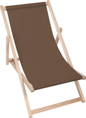 Produktbild von Dreamroots Liegestuhl klappbar Holz, Buchenholz bis zu 130 kg, Sonnenliege klappbar mit 3-stufiger Neigungsregulierung der Rückenlehne, Brown