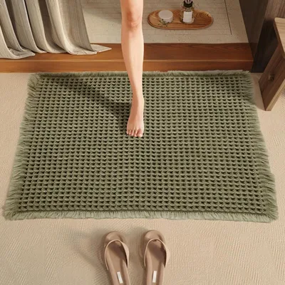 Productafbeelding van Antislip badmat, badtapijt in de kleur groen, afmetingen 60x180 cm