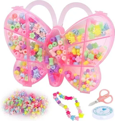 Image de Kit de bracelet en perles à faire soi-même, forme papillon
