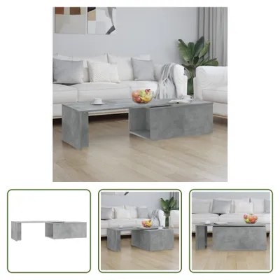 Produktbild von The Living Store Couchtisch Betongrau 150x50x35 cm Holzwerkstoff