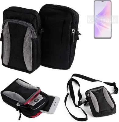 Produktbild von K-S-Trade Holster Schutz Hülle kompatibel mit Oppo K10 5G India Handy Hülle Gürteltasche Umhängetasche mit Zusatzfach schwarz