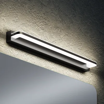 Produktbild von doporro LED Badezimmerleuchte Sandschwarz 60cm - 14W Spiegellampe 4000K (Neutralweiß) - Stylische Wandleuchte für Badbeleuchtung SparkLuxe