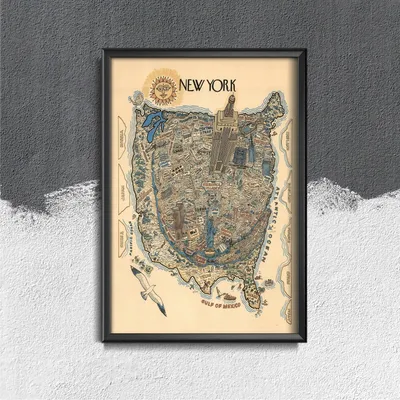 Produktbild von Poster - Canvas - Leinwand - 29,7 cm x 42 cm - New York