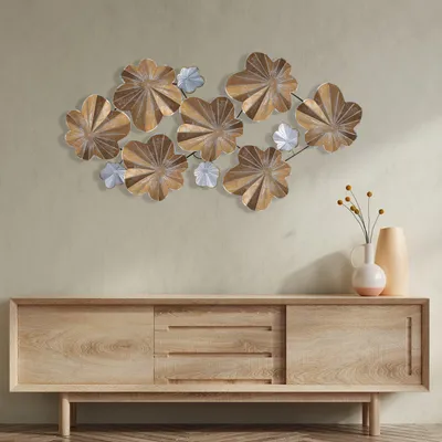 Obrázek produktu pro Wallity, Kadem 2, Dekorativní kovový doplněk na zeď, 100 % KOV (tloušťka: 0,8 mm), Vícebarevná, 125 x 14 x 61,5 cm