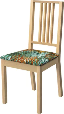 Productafbeelding van Dekoria Börje stoelbekleding, groen-oranje, Börje stoelhoes
