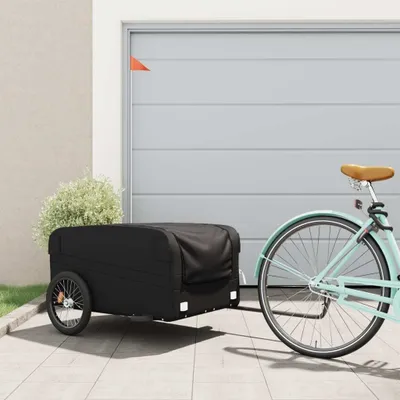 Produktbild von Fahrradanhänger Schwarz 45 kg Eisen , Fahrradanhänger 2024 Neu
