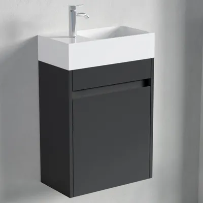 Zdjęcie produktu dla LOMAZOO szafka WC Ibiza 40 × 22 × 60 cm, czarny mat